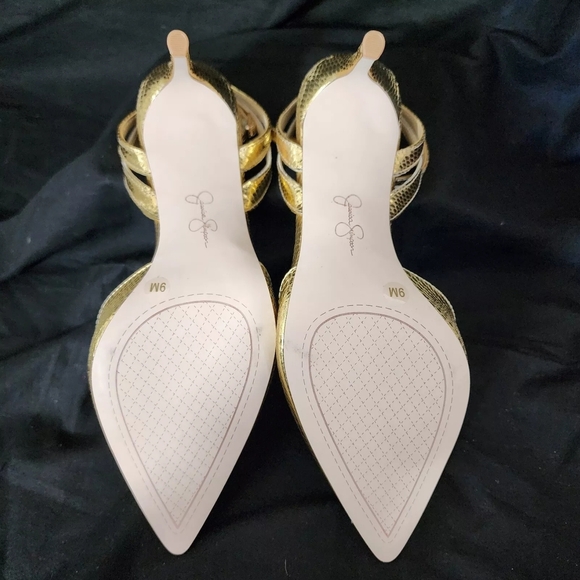 Jessica Simpson Gold Stiletto Heels - Picture 5 of 8